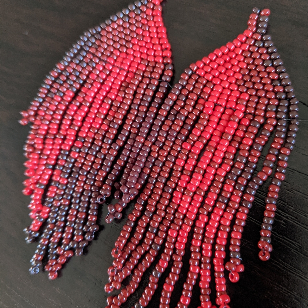 Ombre beaded earrings